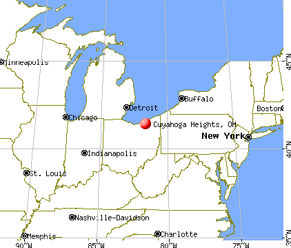 Cuyahoga Heights, Ohio map