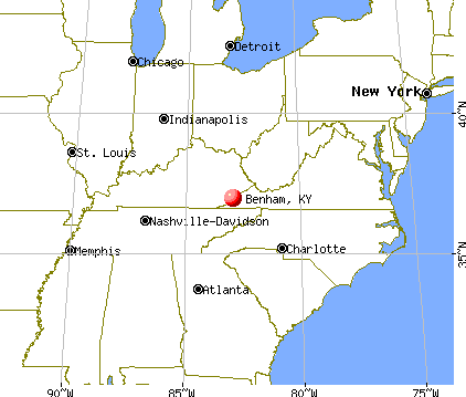 Benham, Kentucky map