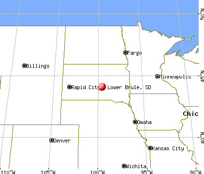 Lower Brule, South Dakota map