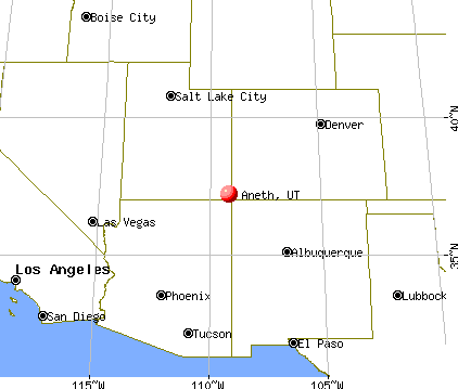 Aneth, Utah map