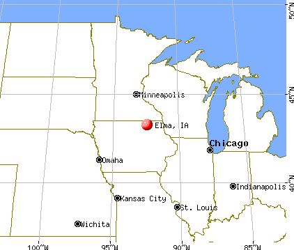Elma, Iowa map