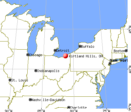 Kirtland Hills, Ohio map
