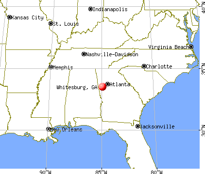 Whitesburg, Georgia map