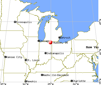 Hudson, Indiana map