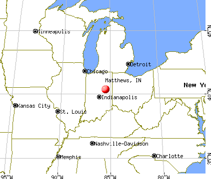 Matthews, Indiana map