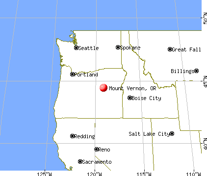Mount Vernon, Oregon map
