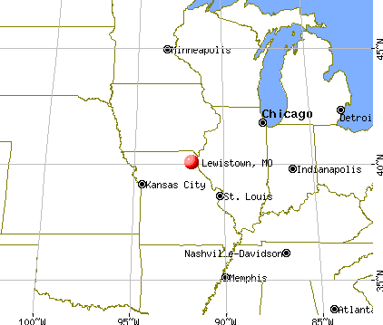 Lewistown, Missouri map