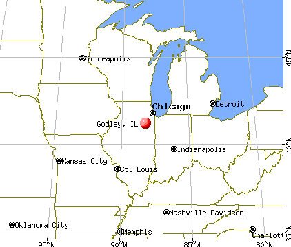 Godley, Illinois map
