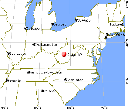 Clay, West Virginia map