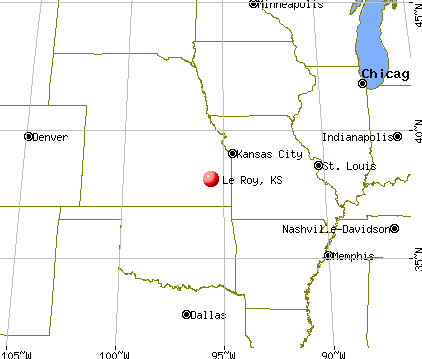 Le Roy, Kansas map