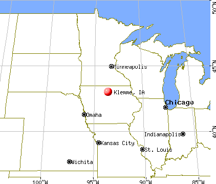 Klemme, Iowa map