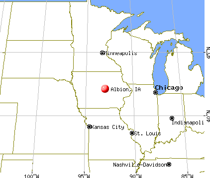 Albion, Iowa map