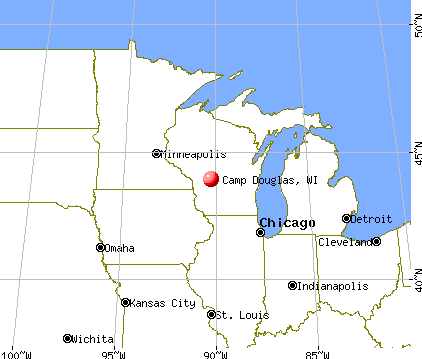 Camp Douglas, Wisconsin map
