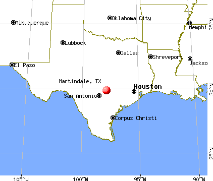 Martindale, Texas map