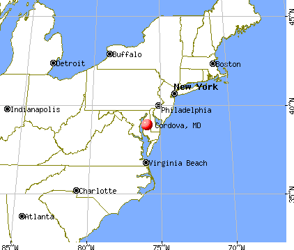 Cordova, Maryland map