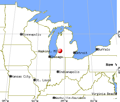 Hopkins, Michigan map