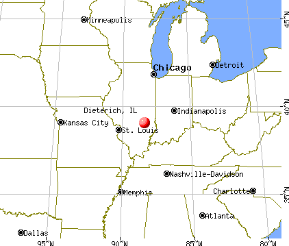 Dieterich, Illinois map