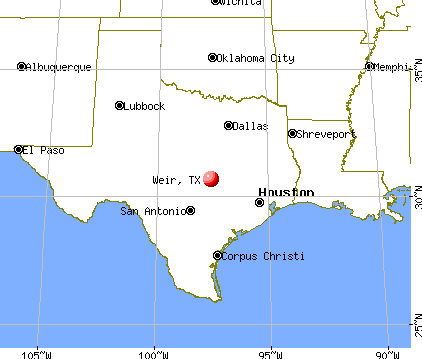 Weir, Texas map