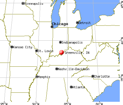 Greenville, Indiana map