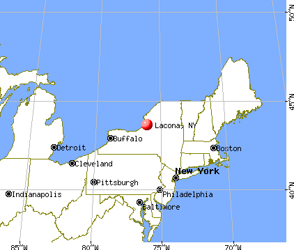 Lacona, New York map