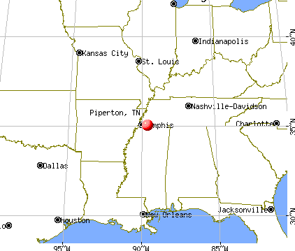 Piperton, Tennessee map