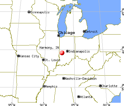 Harmony, Indiana map