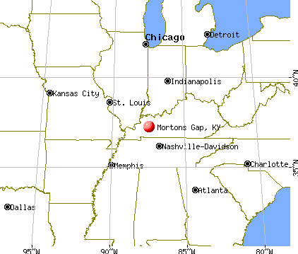 Mortons Gap, Kentucky map