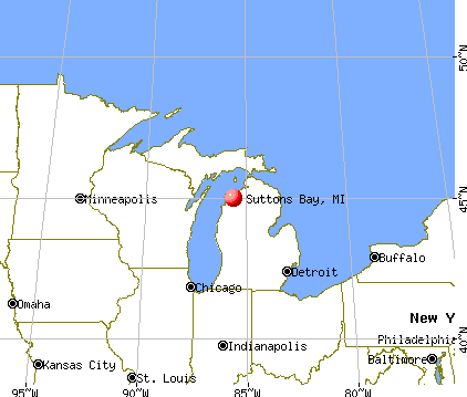 Suttons Bay, Michigan map