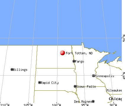 Fort Totten, North Dakota map