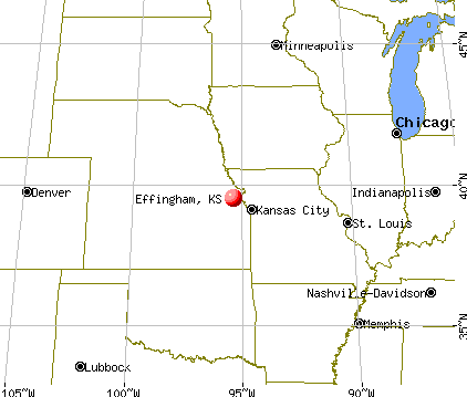 Effingham, Kansas map