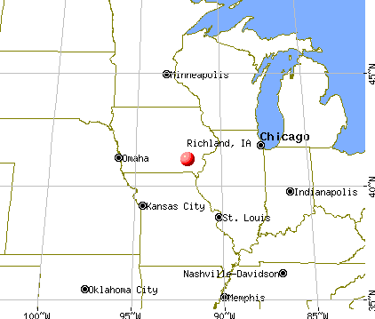 Richland, Iowa map