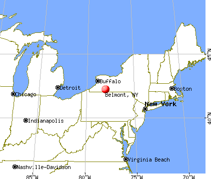 Belmont, New York map