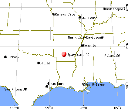 Sparkman, Arkansas map
