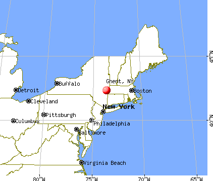 Ghent, New York map