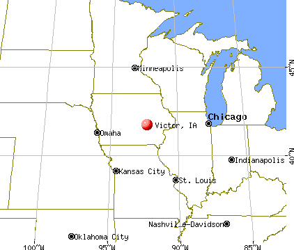Victor, Iowa map