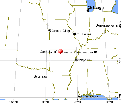 Summit, Arkansas map