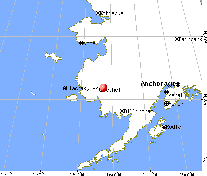 Akiachak, Alaska map