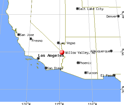 Willow Valley, Arizona map