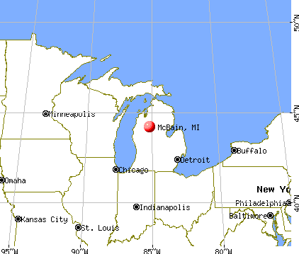 McBain, Michigan map