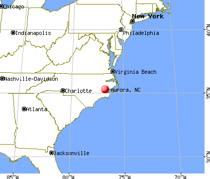 Aurora, North Carolina map