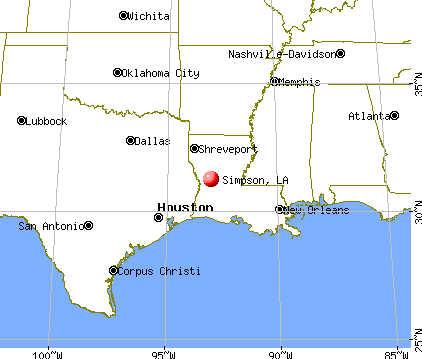 Simpson, Louisiana map