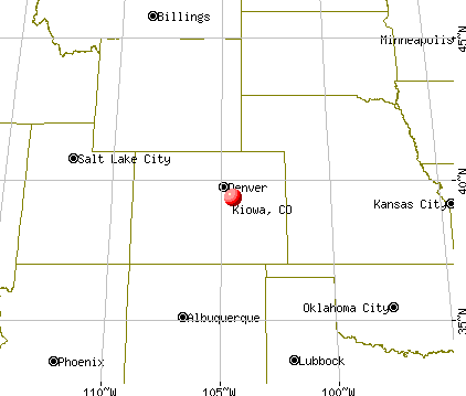 Kiowa, Colorado map