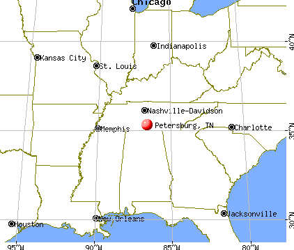 Petersburg, Tennessee map