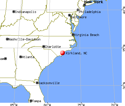 Kirkland, North Carolina map