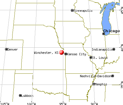 Winchester, Kansas map