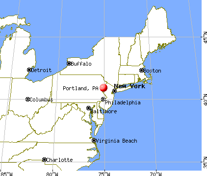 Portland, Pennsylvania map