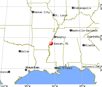 Duncan, Mississippi map