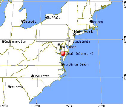Deal Island, Maryland map