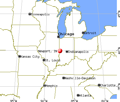 Newport, Indiana map