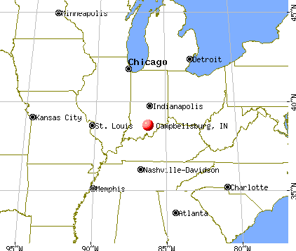 Campbellsburg, Indiana map